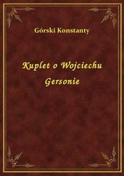: Kuplet o Wojciechu Gersonie - ebook